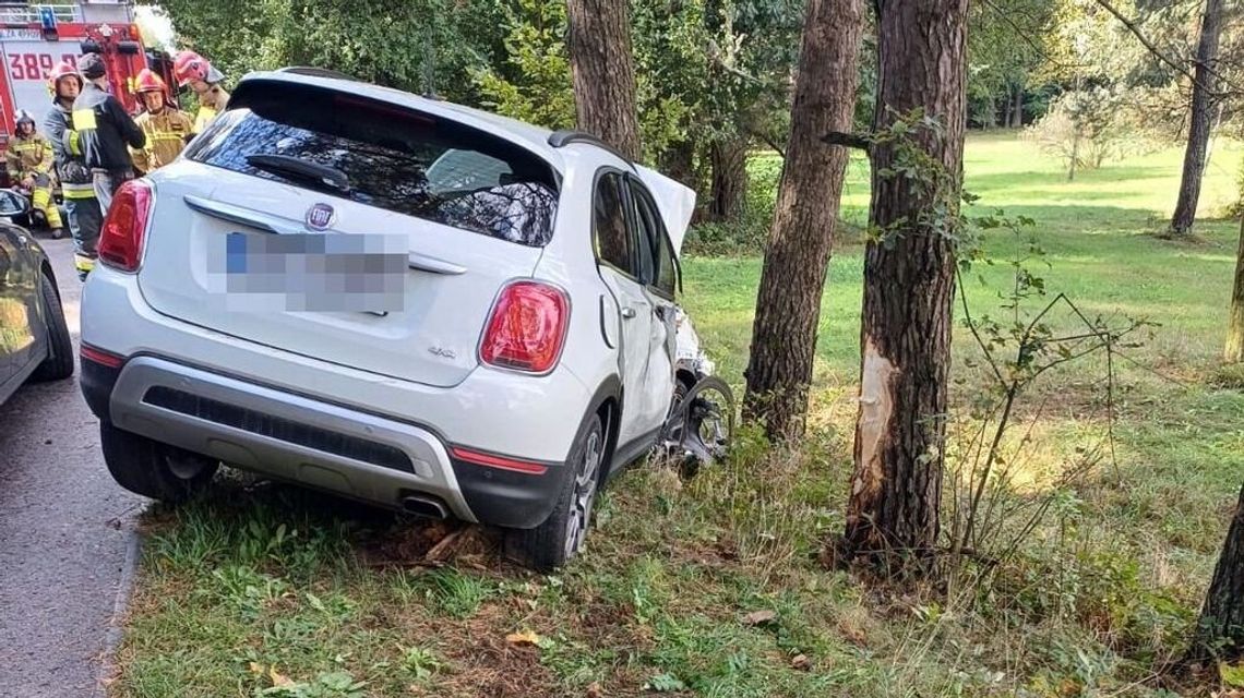 Starszy pan zasnął za kierownicą. Uderzył autem w drzewo