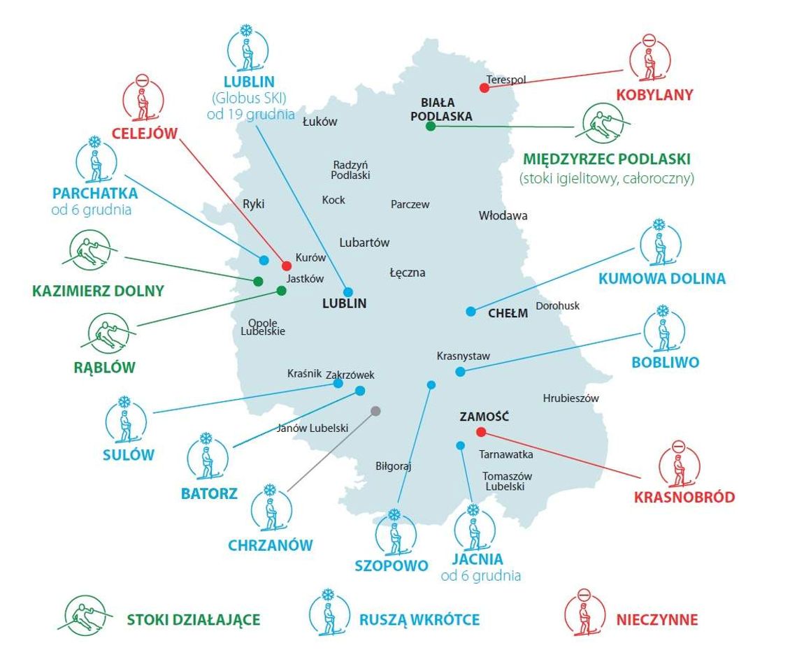 Stoki narciarskie w woj. lubelskim. Gdzie już otwarte? Stoki narciarskie w woj. lubelskim. Gdzie już otwarte?