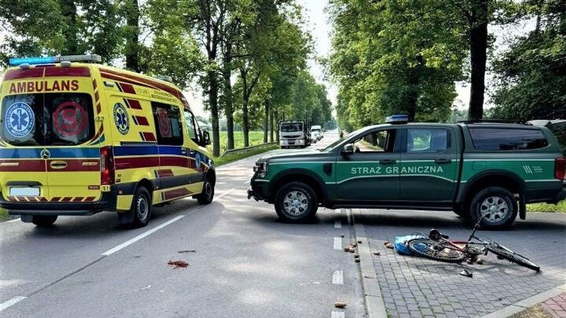 Strażnicy graniczni pierwsi na miejscu wypadku. Ruszyli na ratunek