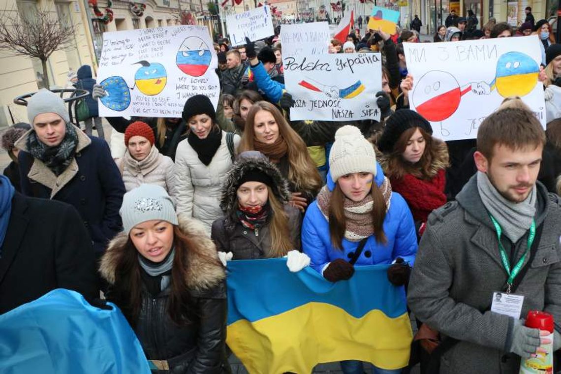 Studenci z Lublina razem z Ukrainą (wideo, zdjęcia)