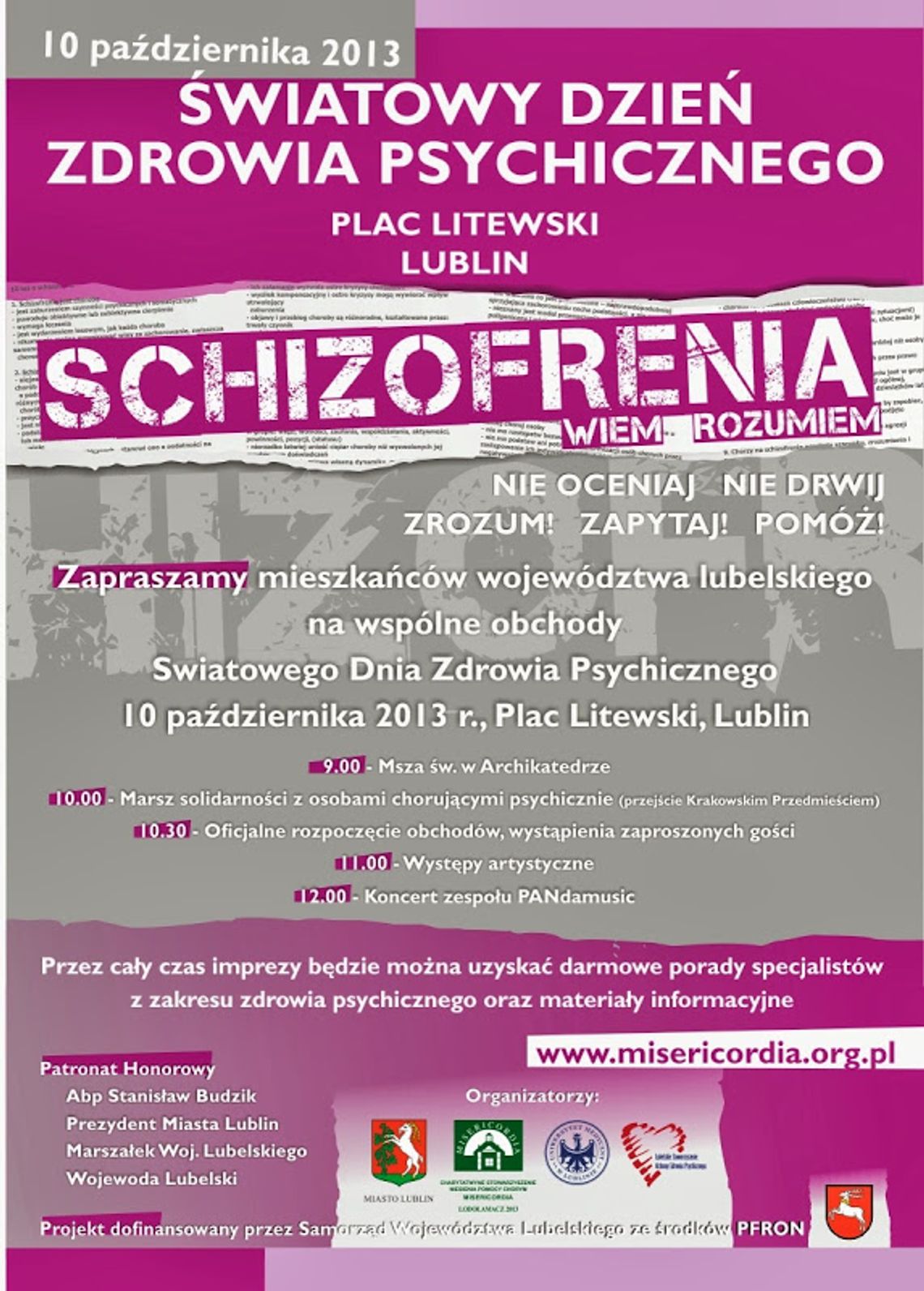 Światowy Dzień Zdrowia Psychicznego w Lublinie Światowy Dzień Zdrowia Psychicznego w Lublinie