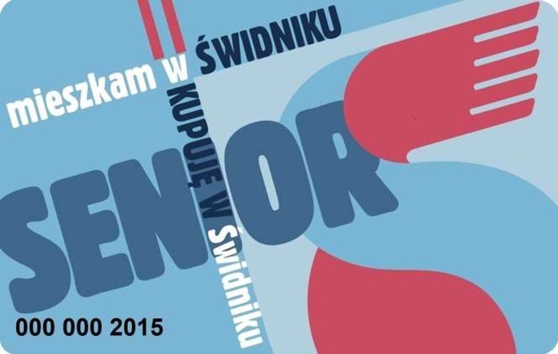 Świdnicka Karta Rabatowa "Senior" już gotowa Świdnicka Karta Rabatowa "Senior" już gotowa