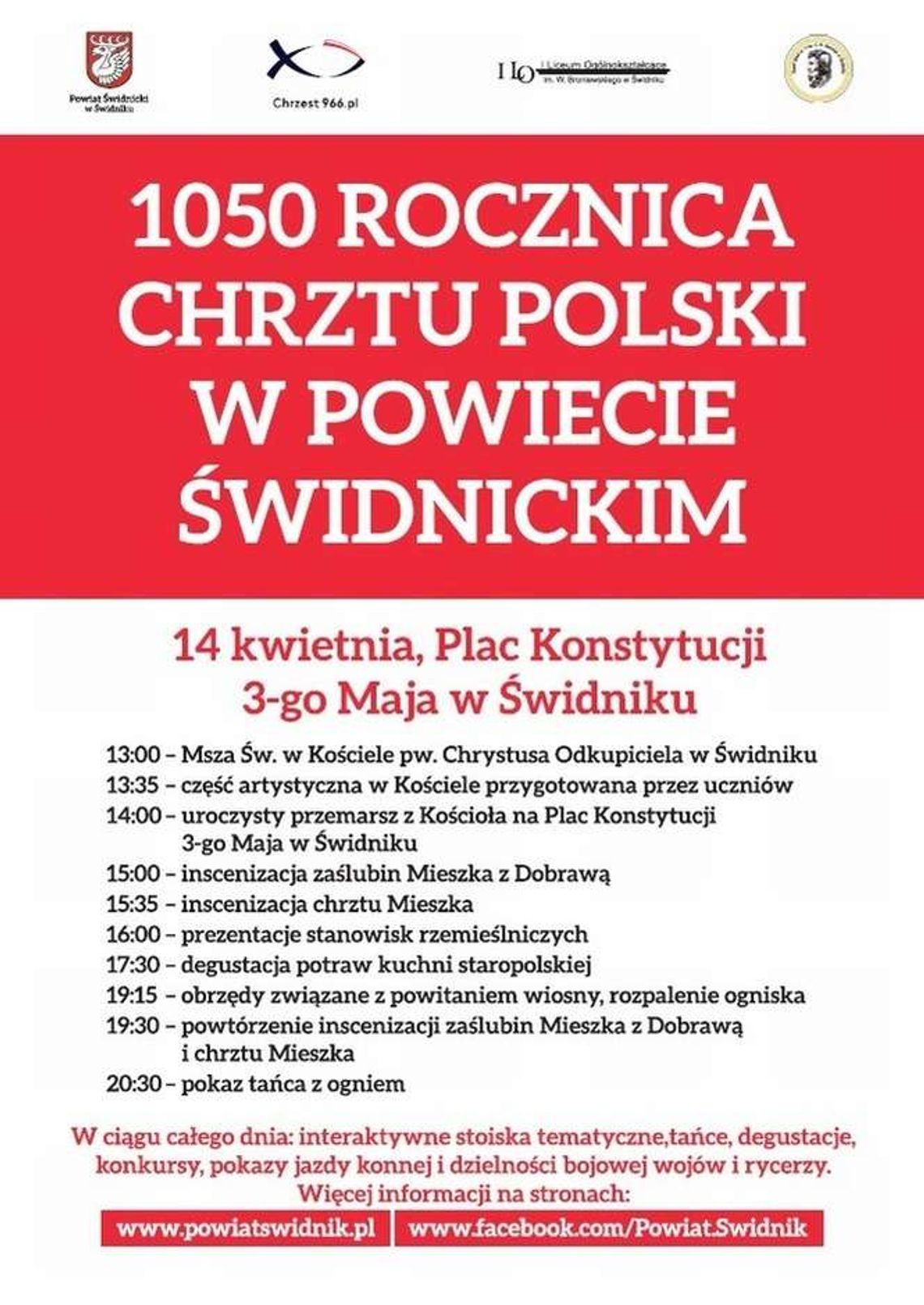 Świdnik: Pokazy i koncerty z okazji 1050. rocznicy Chrztu Polski