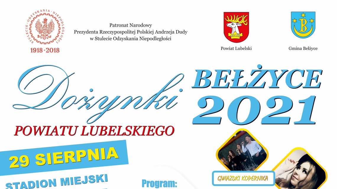 Święto plonów w Bełżycach. Atrakcje na Dożynkach Powiatu Lubelskiego