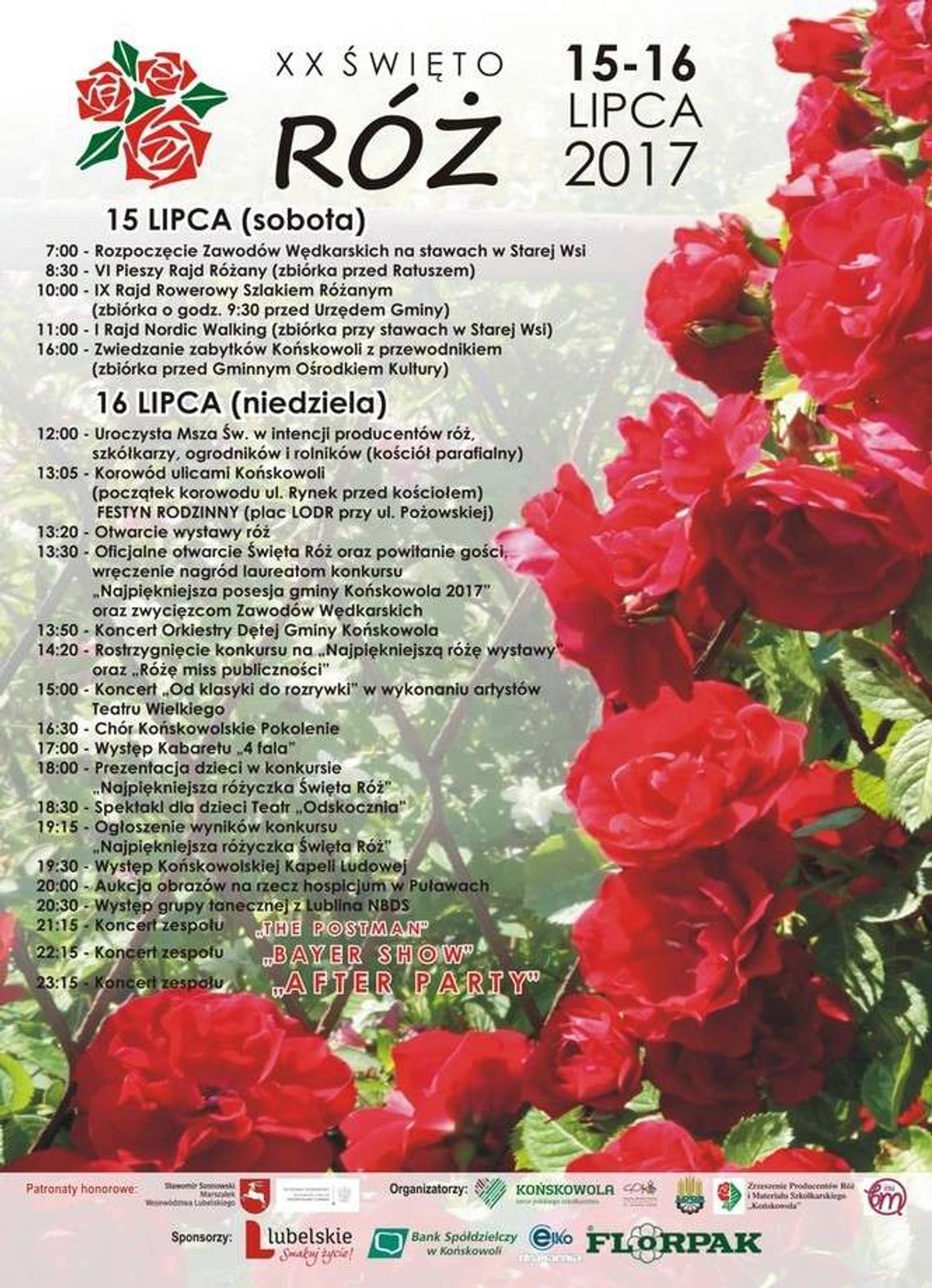 Święto Róż w Końskowoli: Program wydarzeń i koncertów