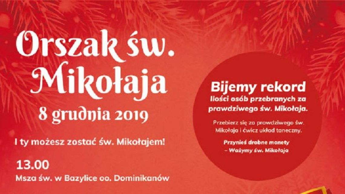 Święty Mikołaj przejdzie ulicami Lublina. Program Orszaku św. Mikołaja