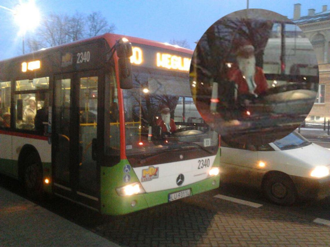 Święty Mikołaj za kierownicą MPK Lublin Święty Mikołaj za kierownicą MPK Lublin