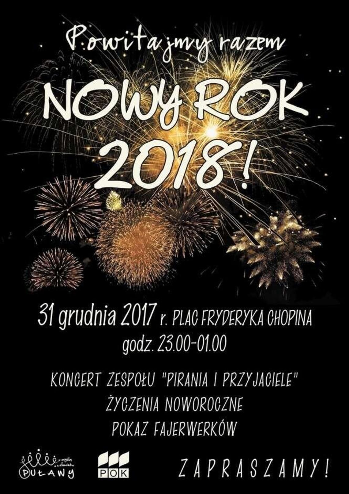 Sylwester 2017/2018 w Puławach i okolicach