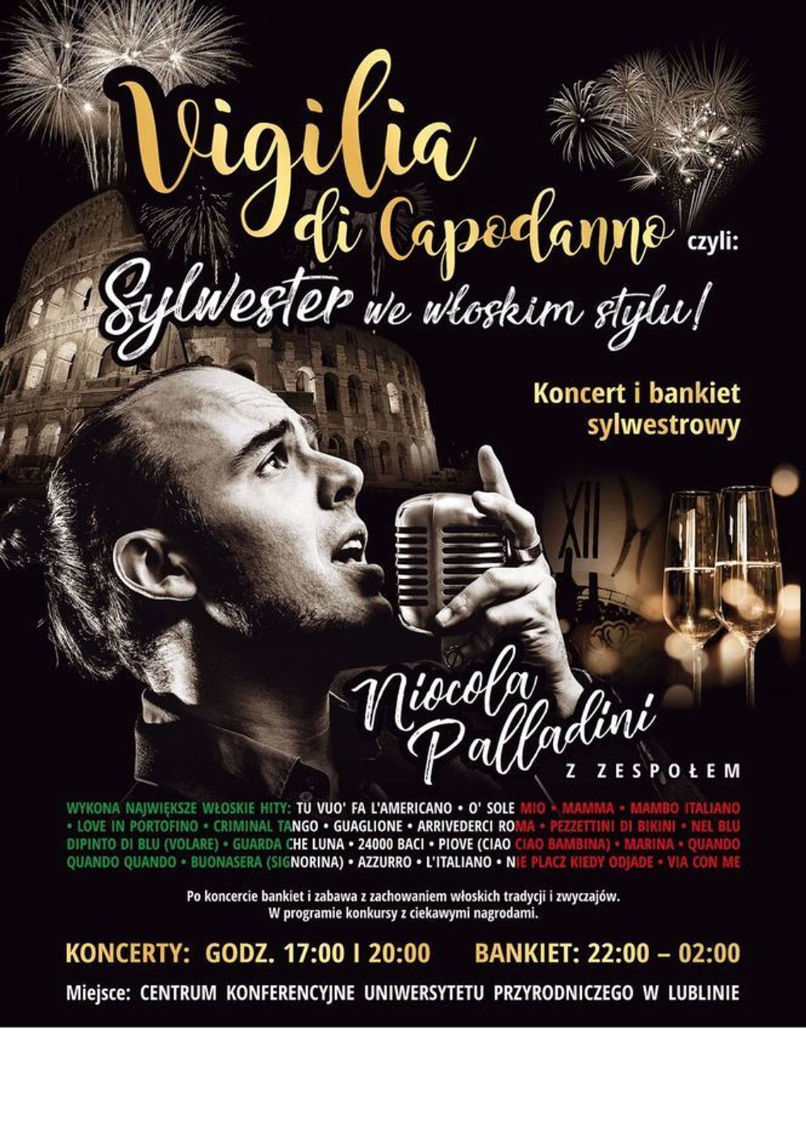 Sylwester z Nicolą Palladinim w Centrum Kongresowym UP