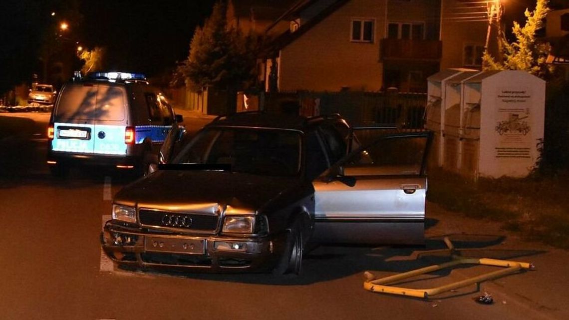 Szalony rajd ulicami Chełma zakończył na wbiciu się w radiowóz. Dwóch policjantów rannych
