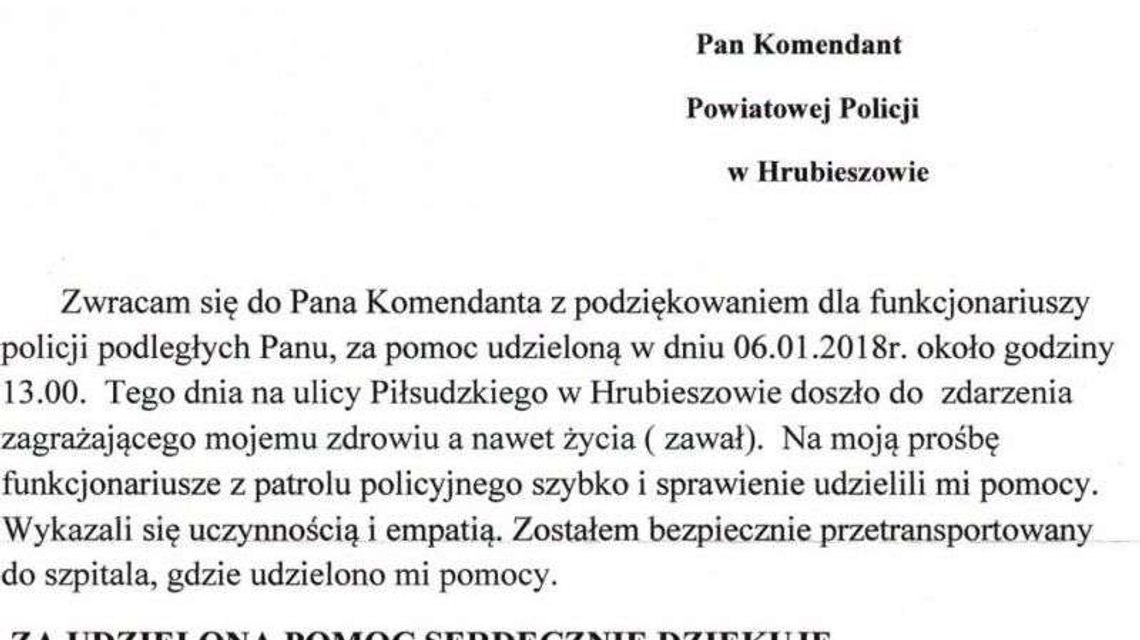 Szedł ulicą, osunął się na chodnik. Policjanci uratowali mu życie, teraz im za to dziękuje 