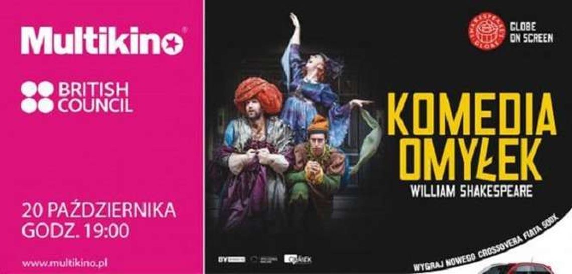 Szekspir w Multikinie. Retransmisja "Komedii omyłek"