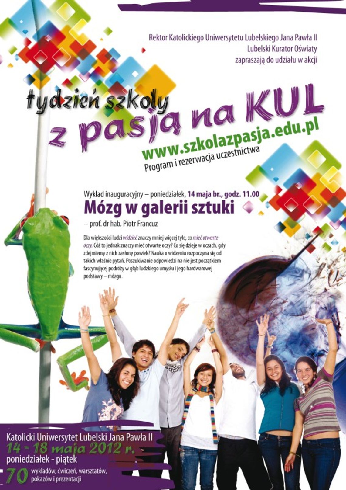 Szkoła z pasją na KUL: Wykłady, pokazy  i prezentacje