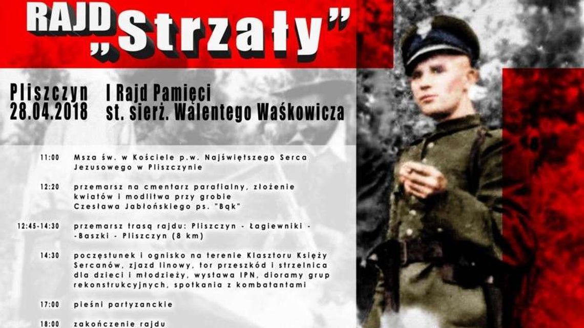 Szlakiem partyzantów „Strzały”. Rajd zakończy się piknikiem