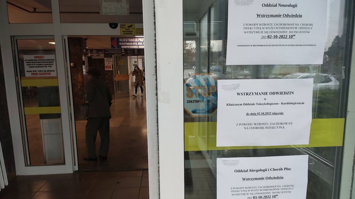 Szpital wstrzymał odwiedziny na kilku oddziałach. „Wzrost zachorowań na chorobę infekcyjną”