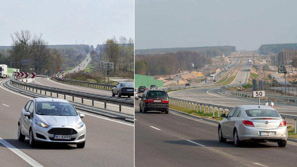 Tak w ciągu dwóch lat zmienił się ten odcinek S17 między Lublinem a Warszawą [zdjęcia]