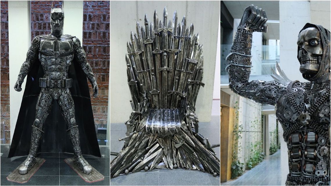 Takie niezwykłe rzeźby można zobaczyć w Lublinie. Galeria Figur Stalowych w CSK [zdjęcia]