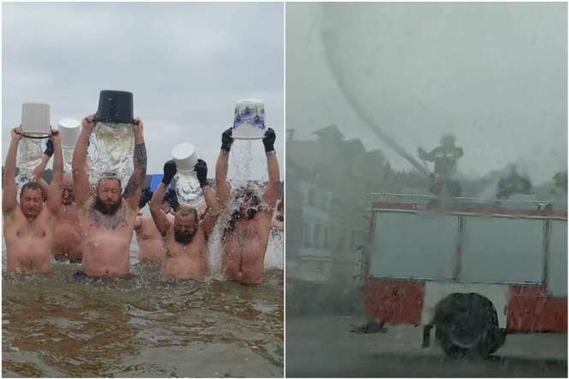 Tam było naprawdę mokro! Lany poniedziałek u strażaków i morsów [zdjęcia, wideo]