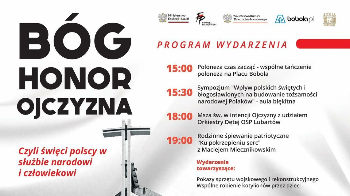 Tańczenie poloneza i rodzinne śpiewanie. Piknik patriotyczny w parafii św. Andrzeja Boboli w Lublinie Tańczenie poloneza i rodzinne śpiewanie. Piknik patriotyczny w parafii św. Andrzeja Boboli w Lublinie