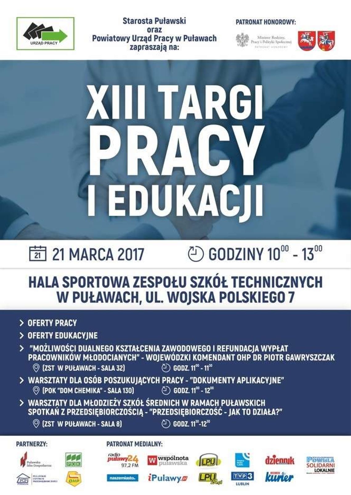Targi pracy i edukacji w Puławach. Po pracę, porady i inspirację Targi pracy i edukacji w Puławach. Po pracę, porady i inspirację