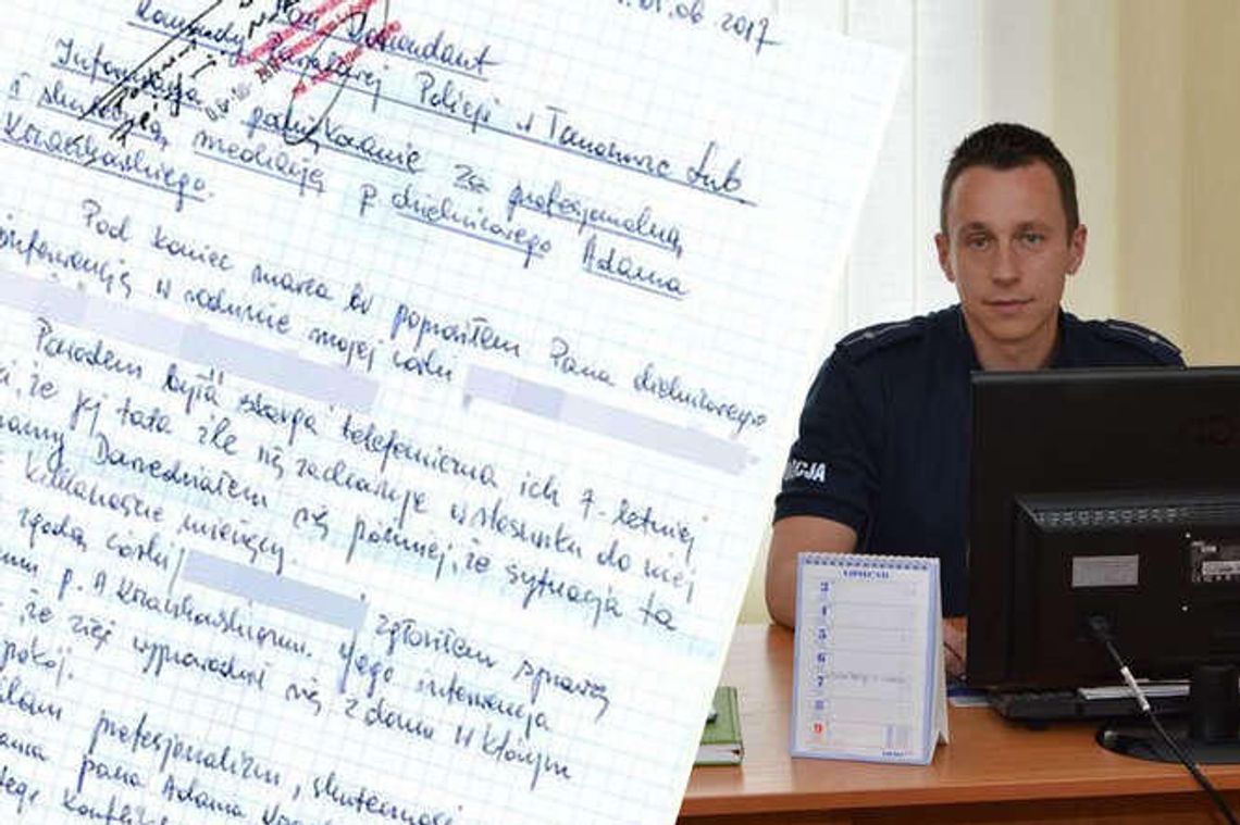 "Tato źle się zachowuje". Rodzina dziękuje dzielnicowemu za interwencję