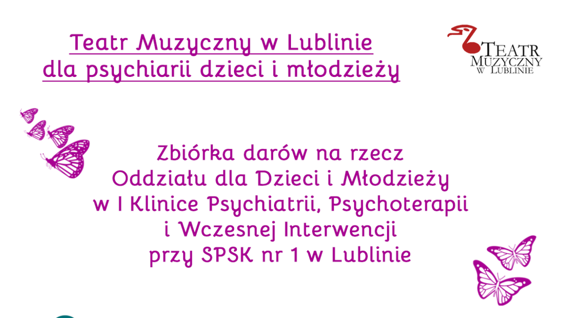 Teatr Muzyczny wspiera psychiatrię dla dzieci i młodzieży
