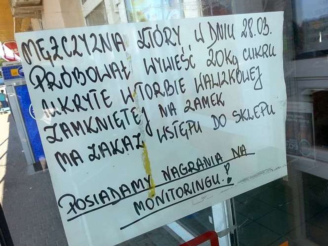 Ten pan zakupów już tu nie zrobi. Ogłoszenie na sklepie w Lublinie