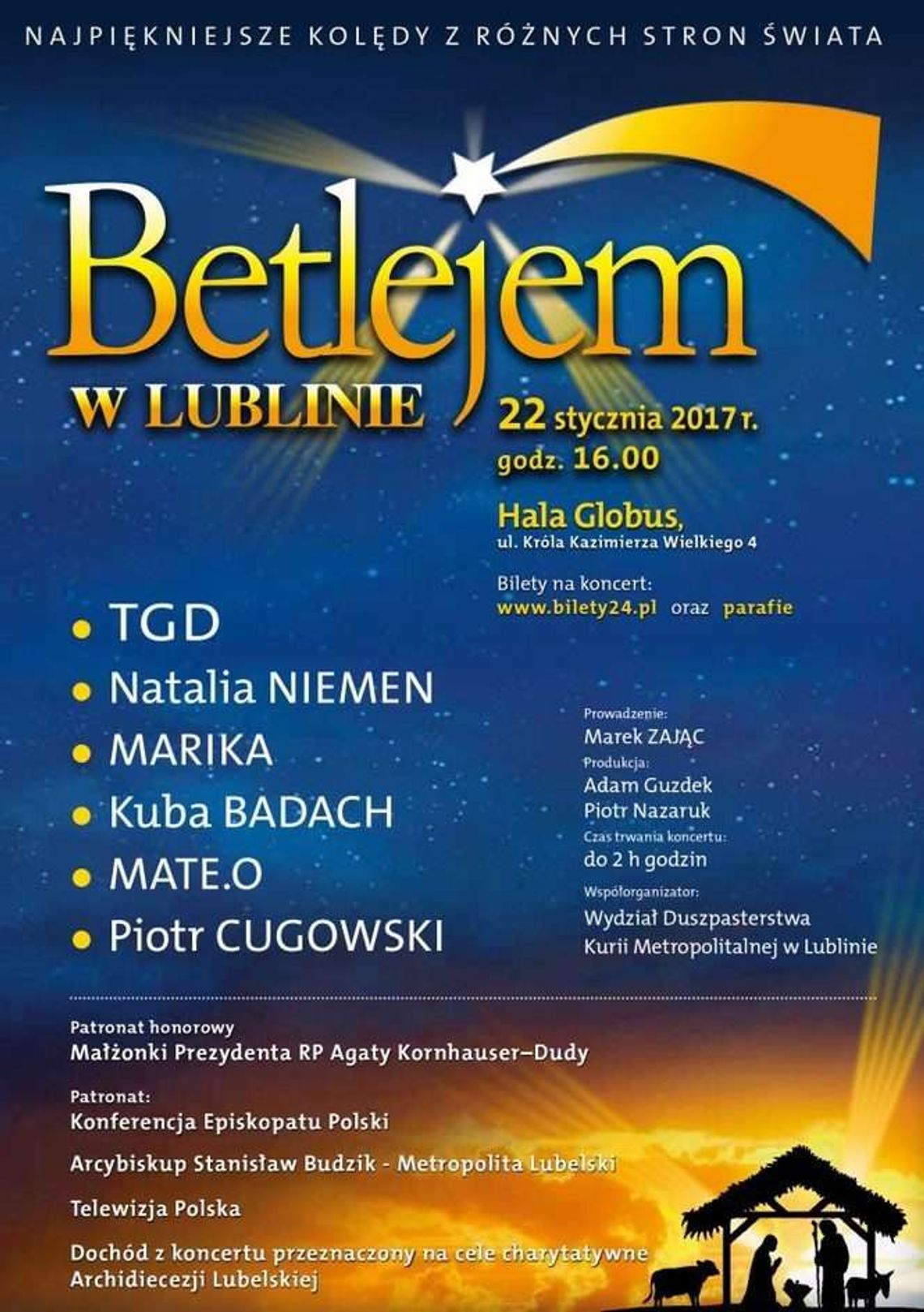 TGD, Natalia Niemen, Kuba Badach na koncercie Betlejem w Lublinie