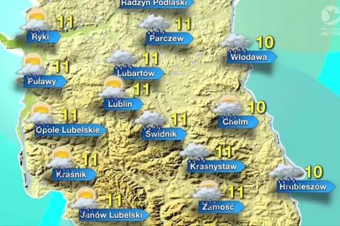To będzie deszczowy poniedziałek w woj. lubelskim