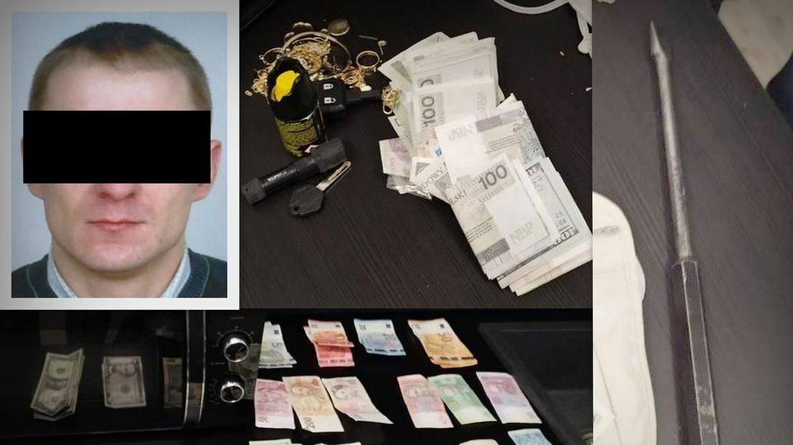 To on włamywał się do domów na Czechowie i Sławinku