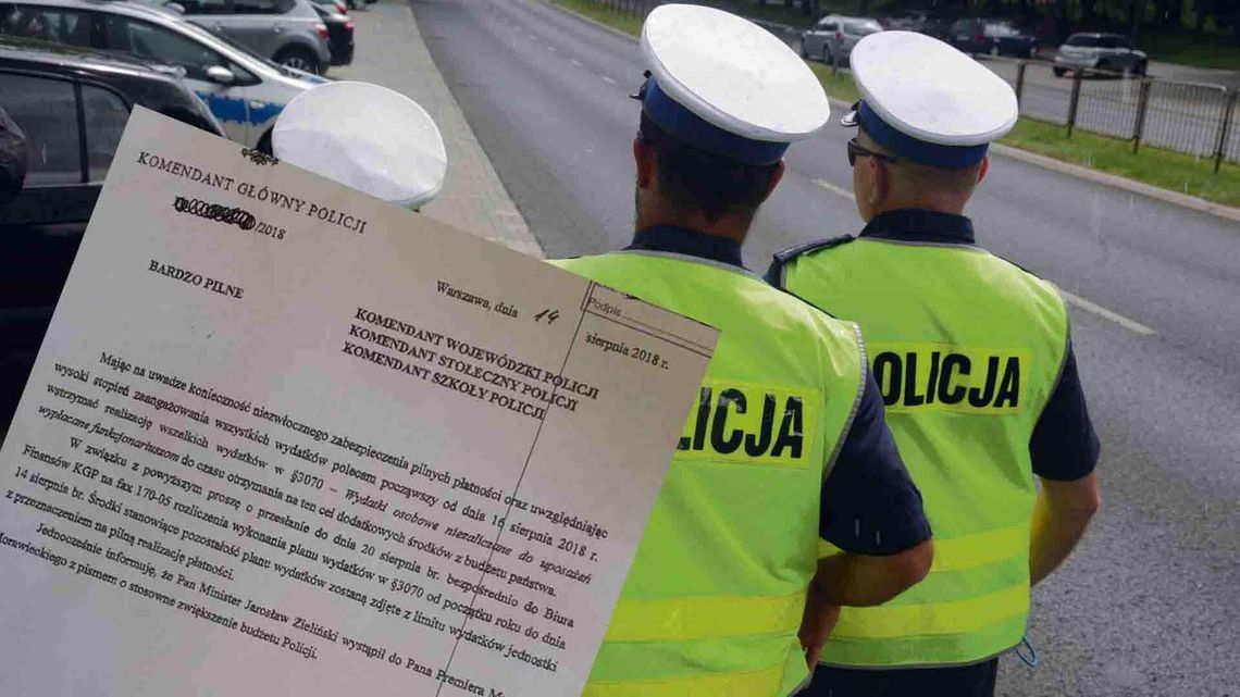 To pismo od komendanta wzburzyło policjantów. "Uderzono w najmniej zarabiających"