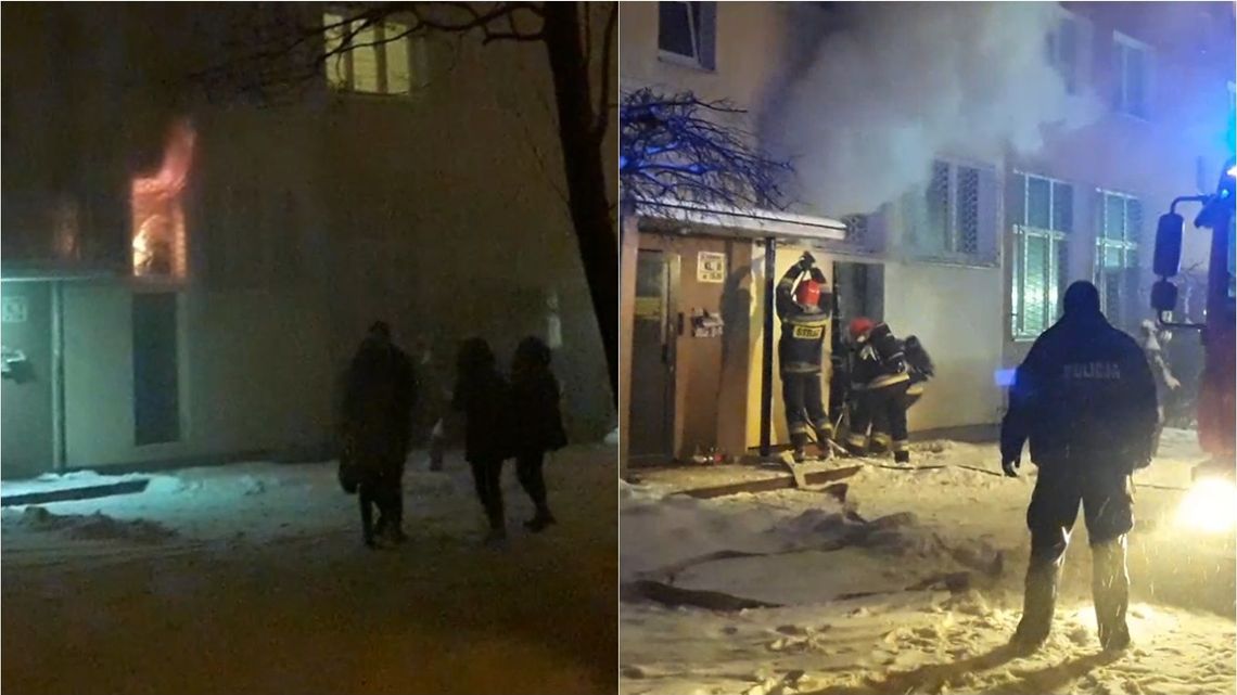 To wyglądało groźnie. Pożar w bloku w Lublinie, zobacz akcję strażaków [wideo]