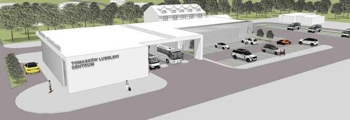 Tomaszów Lubelski z nowym dworcem autobusowym Tomaszów Lubelski z nowym dworcem autobusowym