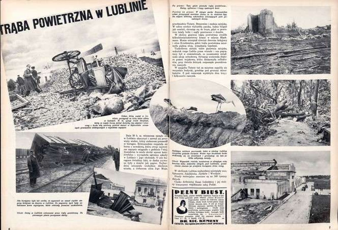 Trąba powietrzna przeszła nad Lublinem 85 lat temu