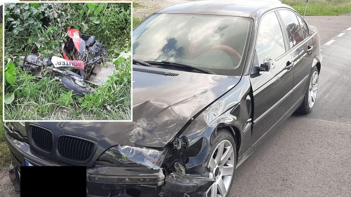 Tragedia na drodze. Motorowerzysta wymusił pierwszeństwo