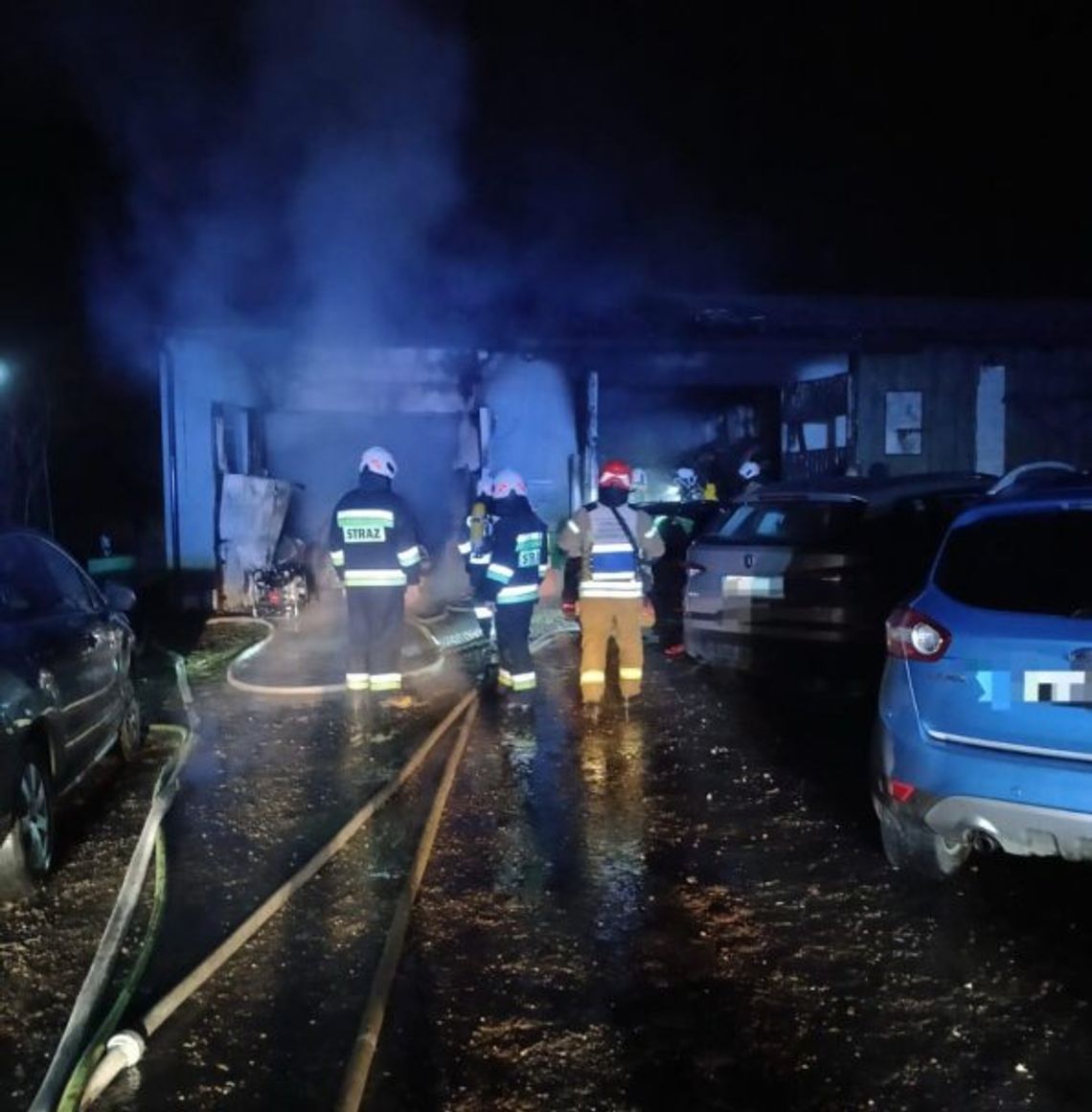 Tragiczny pożar warsztatu w gminie Kamionka. Nie żyje mężczyzna