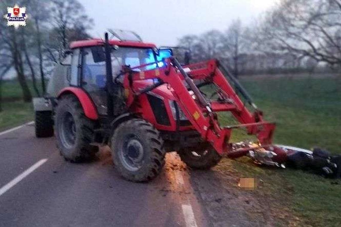 Traktorzysta wymusił pierwszeństwo. Zginął 31-letni motocyklista