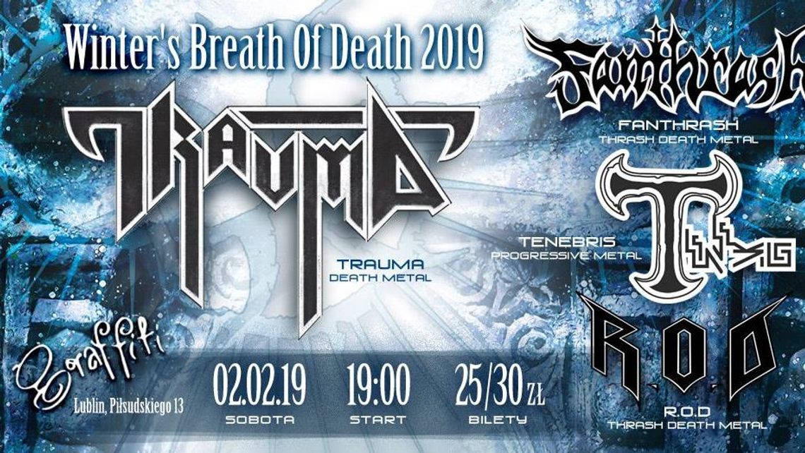 Trauma, Fanthrash, Tenebris, R.O.D - koncert metalowy w Graffiti