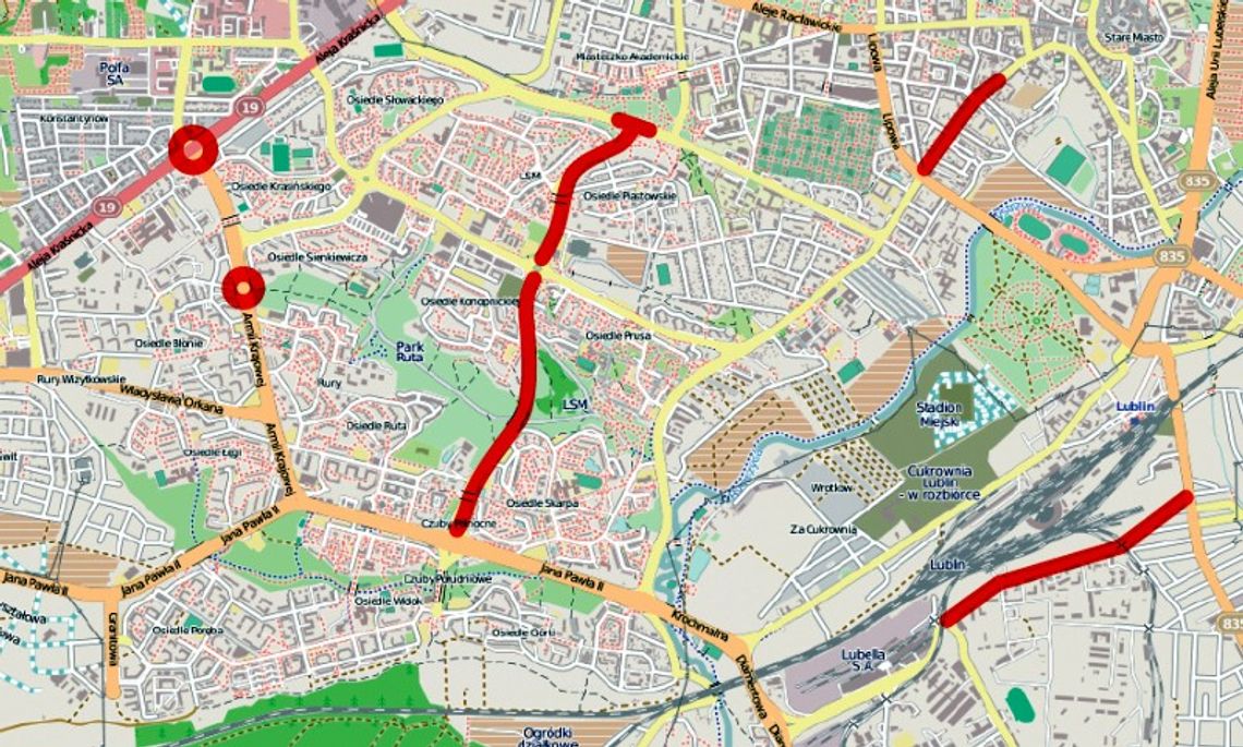 Trudne wakacje dla kierowców z Czubów. Mapa utrudnień
