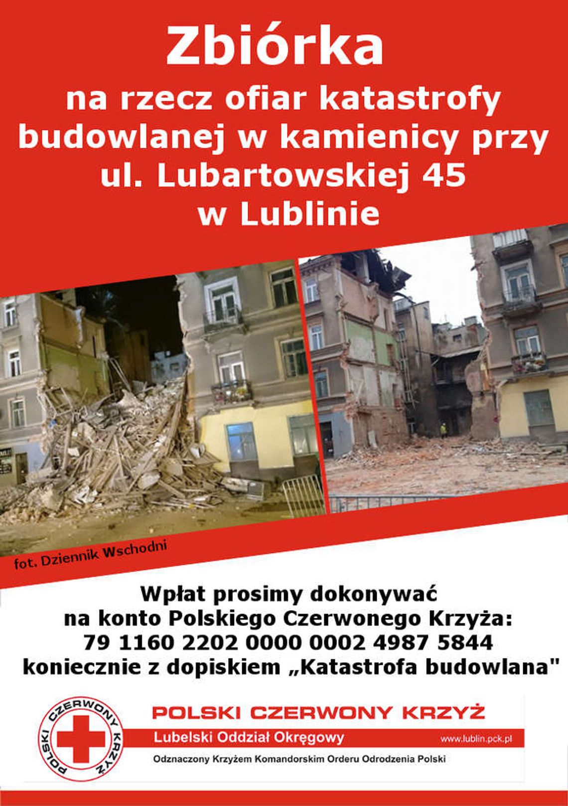 Trwa zbiórka dla poszkodowanych w katastrofie kamienicy. Potrzeby ogromne