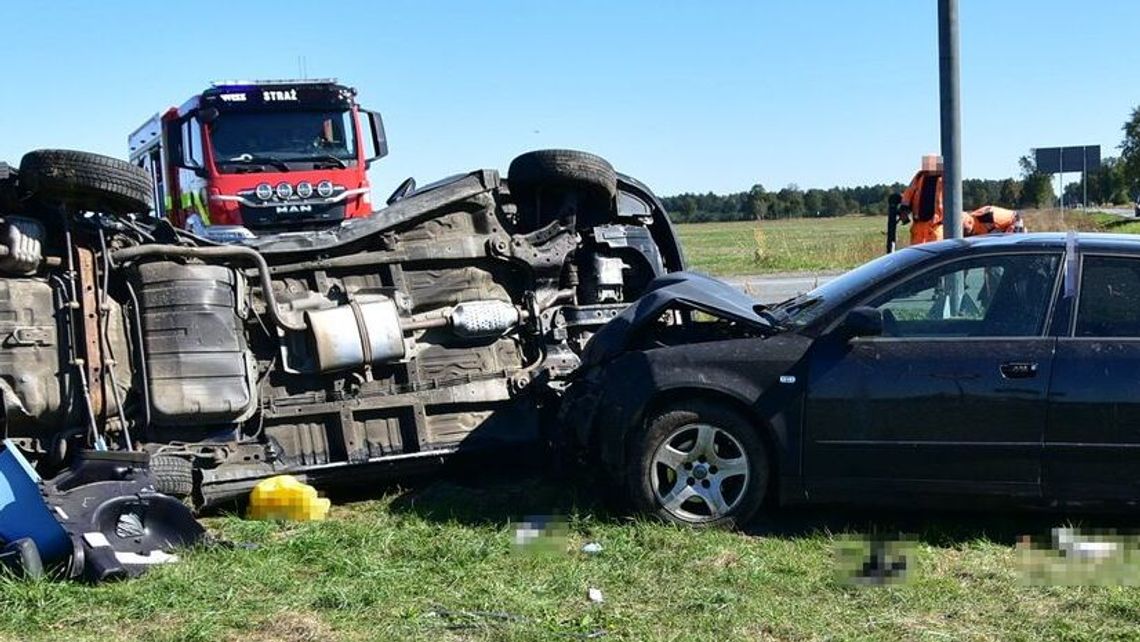 Trzy osoby ranne w wypadku. Warszawianka nie ustąpiła pierwszeństwa