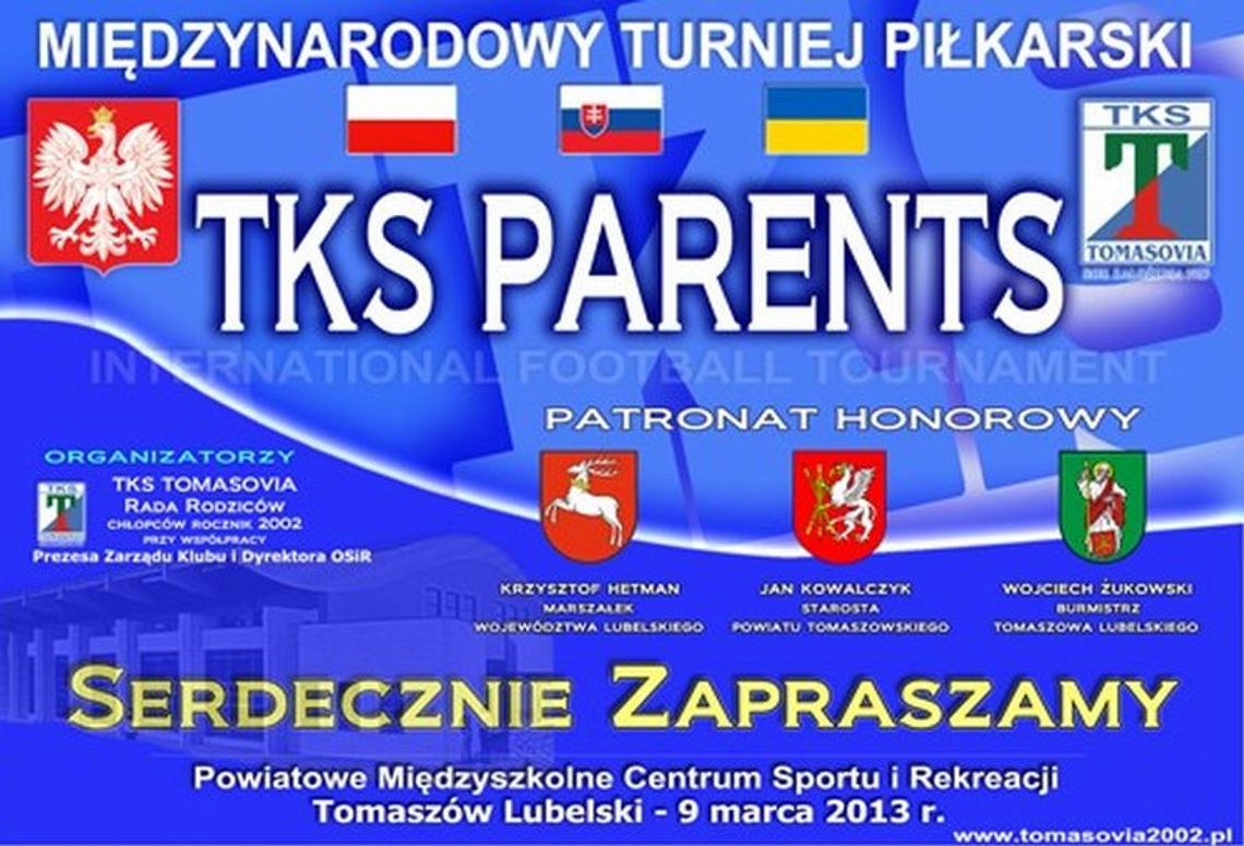 Turniej TKS Parents w sobotę w Tomaszowie Lubelskim