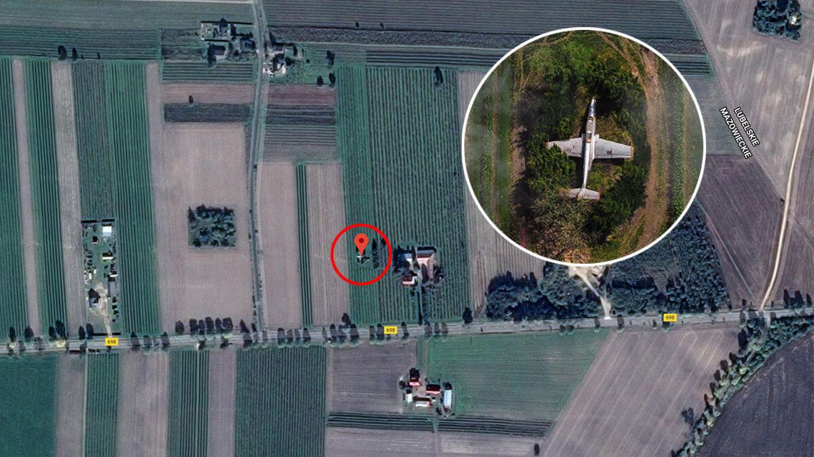 Turysta z Walii odkrył samolot na polu koło Białej Podlaskiej. Niezwykłe zdjęcie z drona