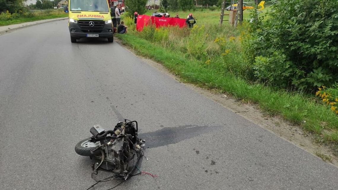 Tyle zostało z motoroweru po zderzeniu z samochodem Tyle zostało z motoroweru po zderzeniu z samochodem