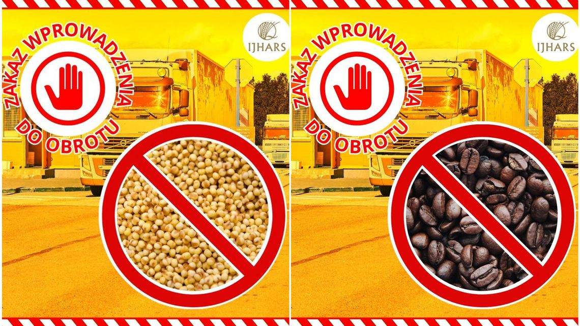Tym razem kawa i proso. Kolejne produkty z Ukrainy zatrzymane na granicy