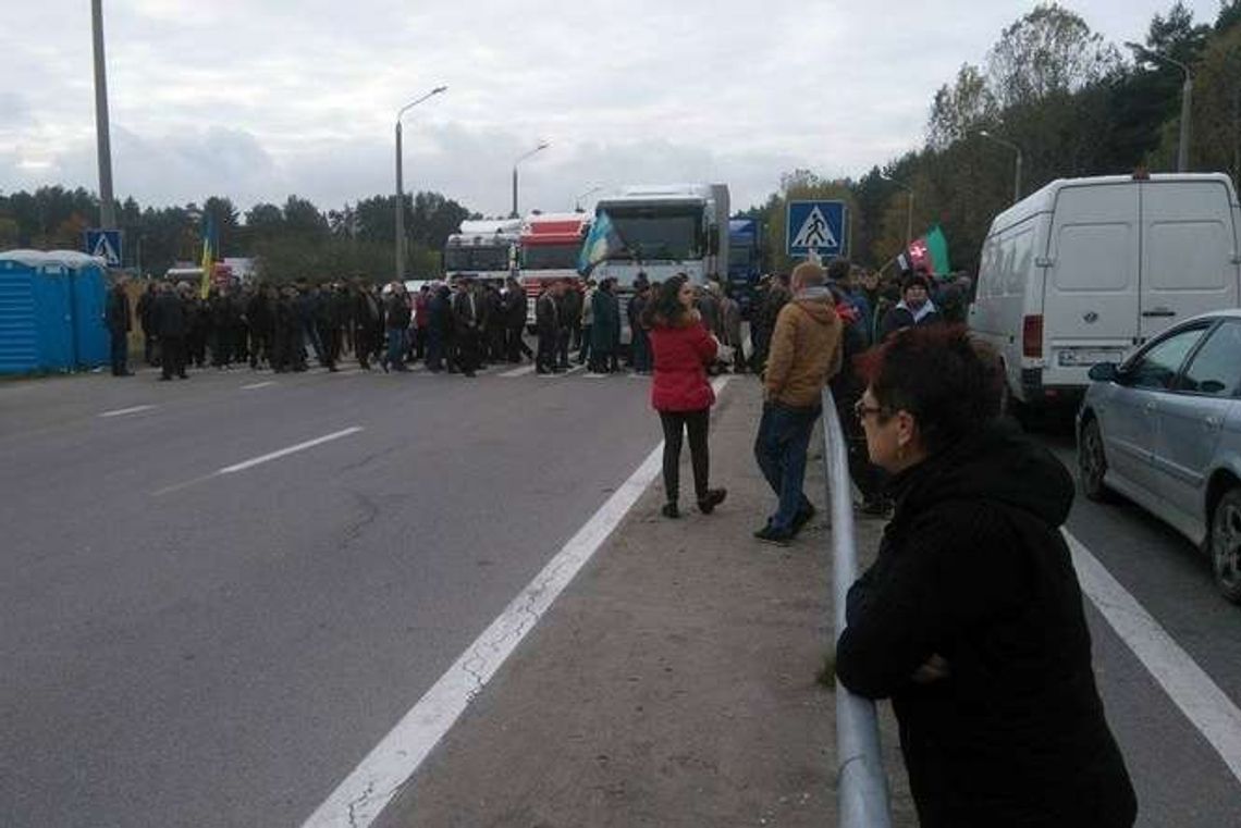 Ukraińcy zablokowali trasę koło przejścia granicznego Jagodzin-Dorohusk