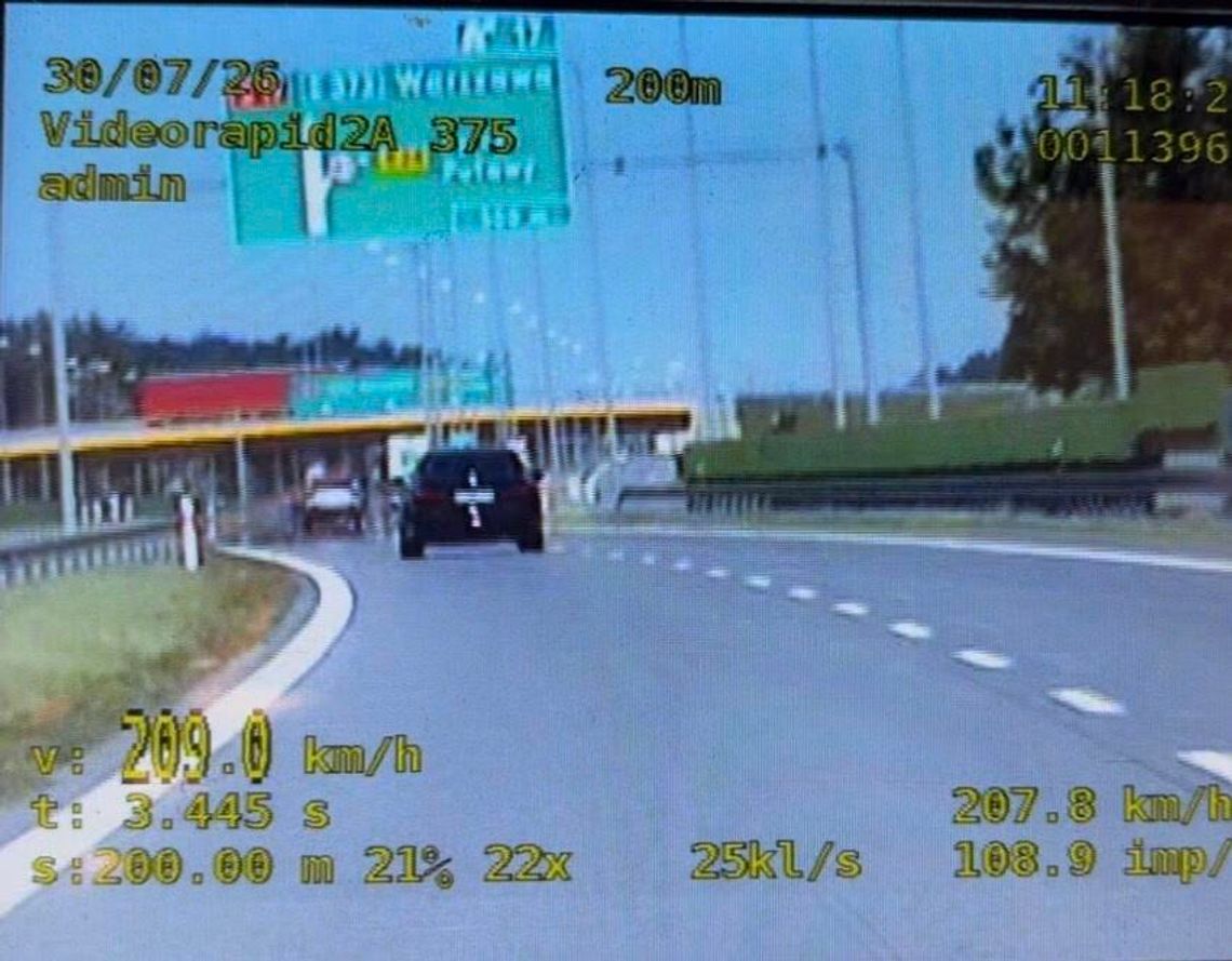 Ukrainiec spieszył się na wakacje. Na liczniku 209 km/h Ukrainiec spieszył się na wakacje. Na liczniku 209 km/h