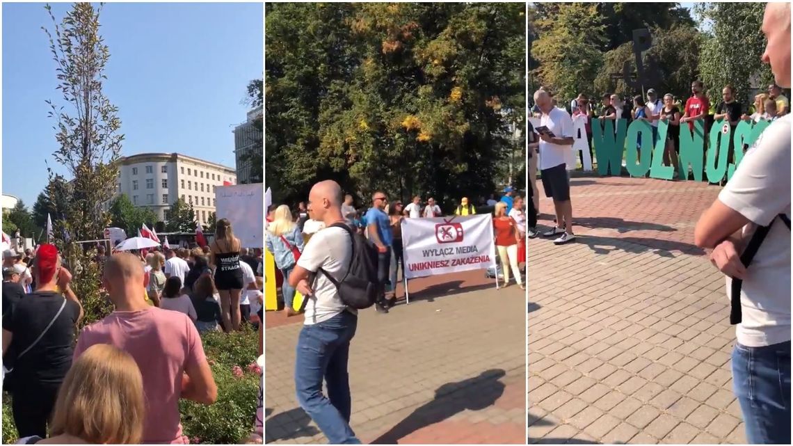 Ulicami Warszawy przeszedł marsz "Zakończyć plandemię! Dość kłamstw!" Ulicami Warszawy przeszedł marsz "Zakończyć plandemię! Dość kłamstw!"