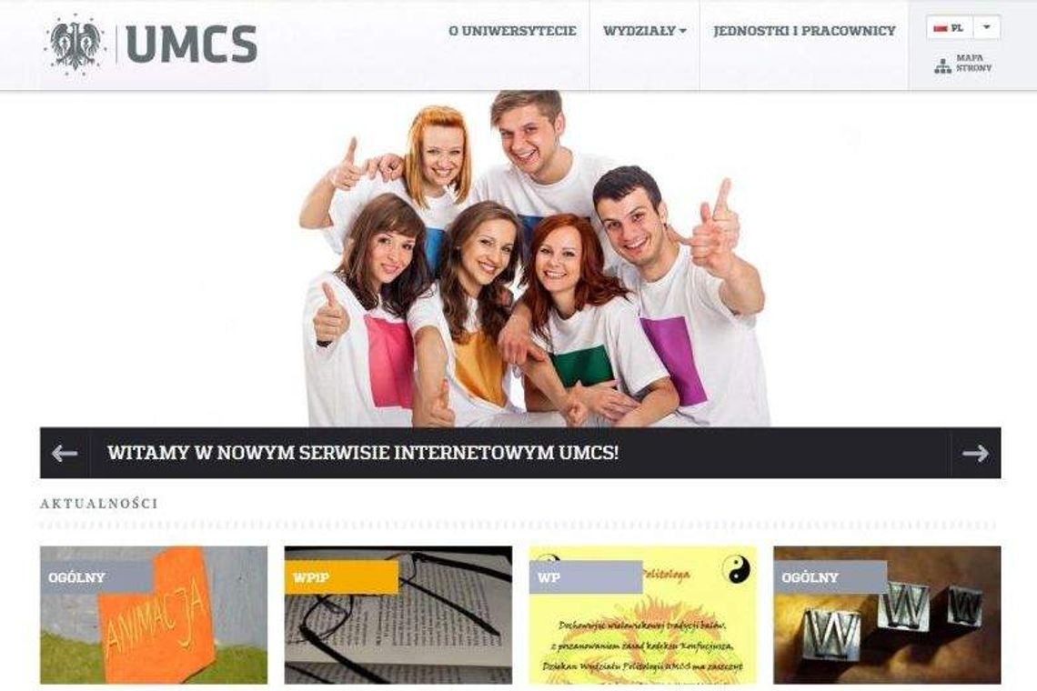 UMCS ma nową stronę internetową