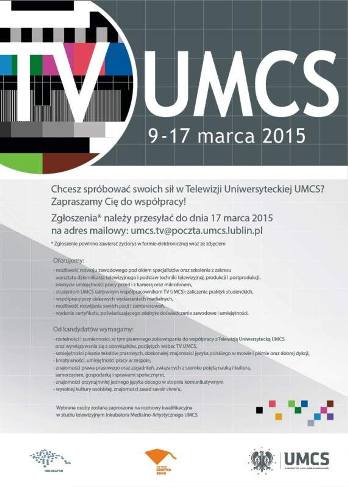 UMCS otwiera telewizję uniwersytecką